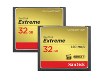 SanDisk 32GB Extreme CompactFlash Memory Card (2 Pack)