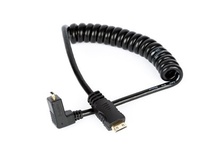 Atomos Micro HDMI Right Angle to Full HDMI Coiled Cable (50-65 cm)