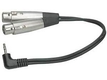 Hosa CYX-401F 3.5mm to XLR Y-Cable 1ft