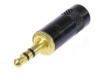 Neutrik NYS231BG Rean 3.5mm Stereo Plug (Black/Gold)