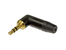 Neutrik NTP3RC-B 3.5 mm Right-Angle Stereo Plug (Black/Gold)
