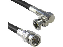 Canare L-5CFW RG6 BNC Male to Right Angle BNC Male HD-SDI Video Cable (Black) 2ft