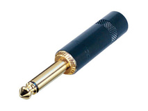 Neutrik NYS224BG Mono 2-Pole 1/4" Phone Plug (Black Metal Handle)