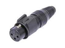 Neutrik NC3FX-HD-B 3-Pole XLR Female Cable Connector (Black Finish)