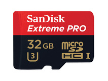 SanDisk 32GB Extreme PRO UHS-I microSDHC Memory Card (U3, Class 10)