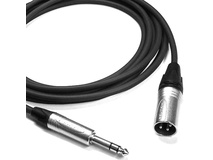 Canare Starquad XLRM-TRSM Cable (Black, 10')
