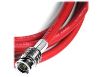 Canare 1' HD-SDI Video Coaxial Cable - BNC to BNC Connectors (Red)