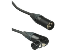 Kopul Premium Performance 3000 Series XLR M to Angled XLR F Microphone Cable - 1.5' (0.45 m), Black