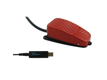 X-keys USB 3 Switch Interface with Red Commercial Foot Switch