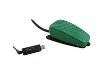 X-keys USB 3 Switch Interface with Green Commercial Foot Switch