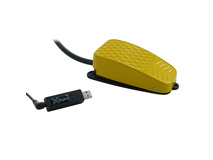 X-keys USB 3 Switch Interface with Yellow Commercial Foot Switch