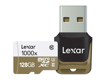 Lexar 128GB Professional UHS-II 1000x microSDXC Memory Card (Class 10, U3)