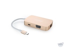 MiniX NEO USB-C Multiport Adapter with VGA (Gold)