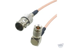 BNC Female Jack to 1.0/2.3 DIN Male Right Angle