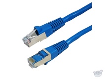 Dynamix 0.75M Cat6A STP 10G Patch Lead - Slimline Molding (Blue)