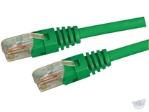 Dynamix 0.75M Cat5E UTP Patch Lead - Slimline Molding & Latch Down Plug (Green)