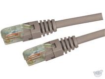 Dynamix 0.75M Cat5E UTP Patch Lead - Slimline Molding & Latch Down Plug (Grey)