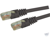 DYNAMIX 0.5M Cat5E UTP Patch Lead - Slimline Molding & Latch Down Plug (Black)