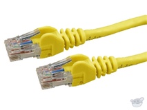 Dynamix 0.75M Cat6A UTP Patch Lead - Slimline Snagless Molding (Yellow)