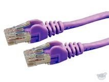 Dynamix 5M Cat6A UTP Patch Lead - Slimline Snagless Molding (Purple)