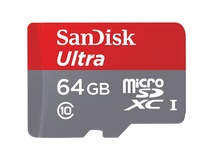 SanDisk 64GB Ultra UHS-I microSDXC Memory Card (Class 10)