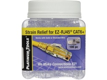 Platinum Tools EZ-RJ45 CAT6 Snag-Proof Strain Reliefs (Jar Packaging, 100-Pack)