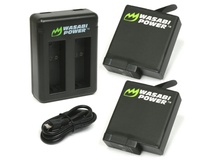 Wasabi Power Battery (2-Pack) and Dual Charger for GoPro HERO 5, HERO5 Black & HERO6