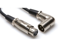 Hosa XRR-105 3-Pin XLR Female to XLR Angled Male Balanced Interconnect Cable - 5'