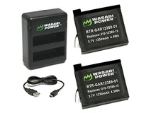 Wasabi Power Battery and Dual Charger Kit for Garmin VERMIN Ultra 30 (2-Pack)