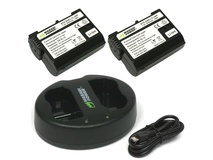 Wasabi Power Battery and Dual USB Charger for Nikon EN-EL15 (2-Pack)