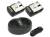 Wasabi Power Battery and Dual USB Charger for Panasonic DMW-BLF19 (2-Pack)