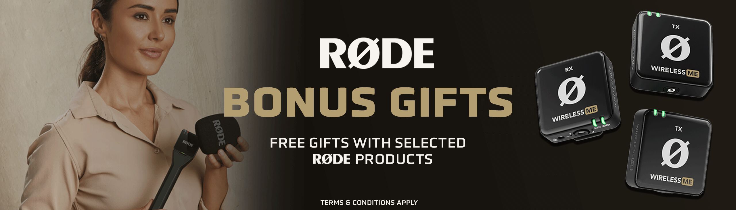 RODE bonus gifts with selected products