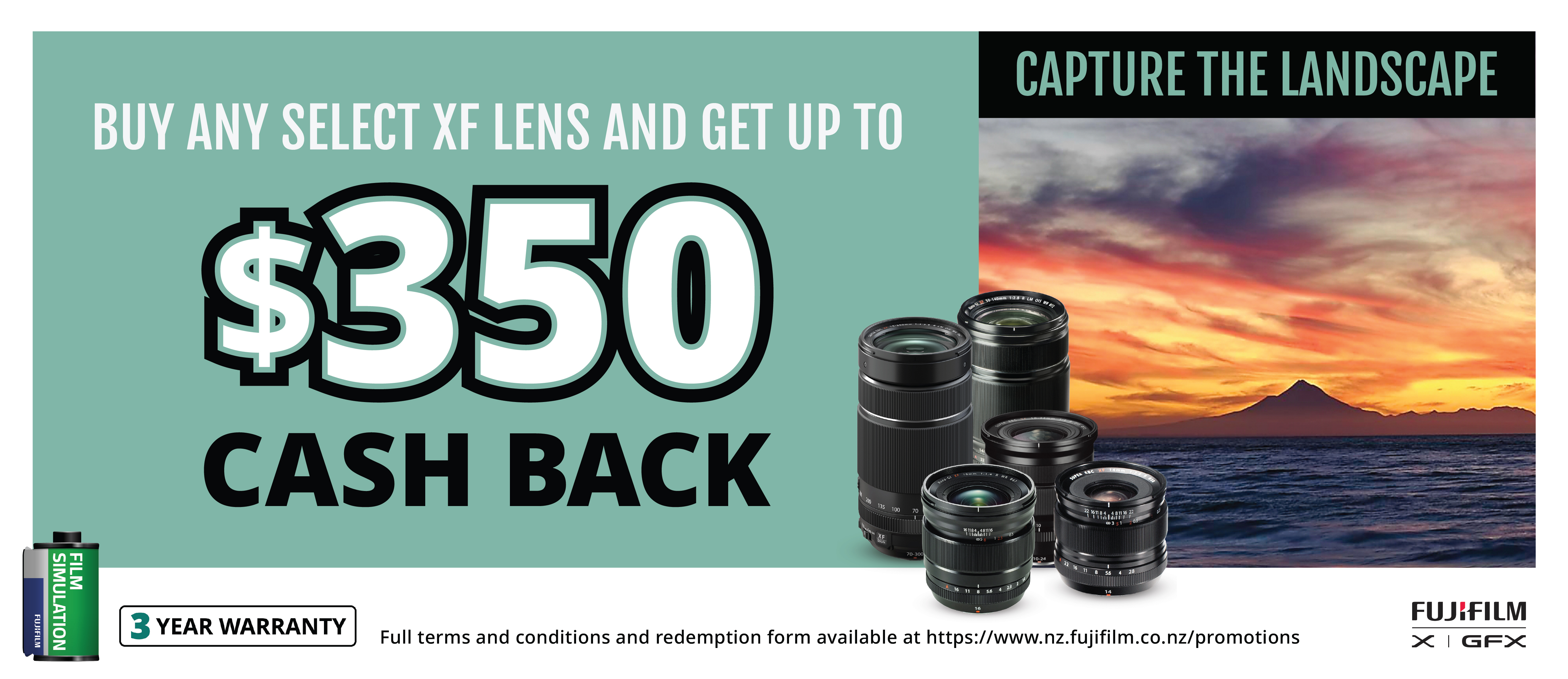 Fujifilm X Series - Up to $350 cashback NZ